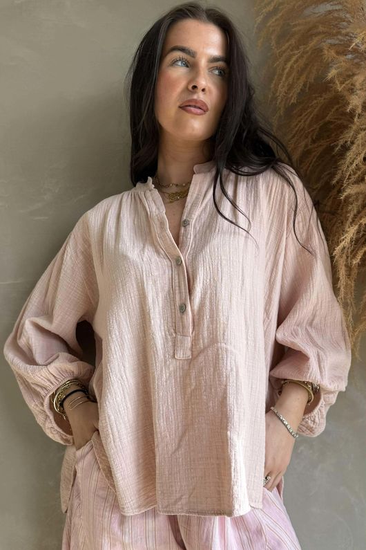 Laurie Cushion Cotton Blouse Setting Plaster /12=